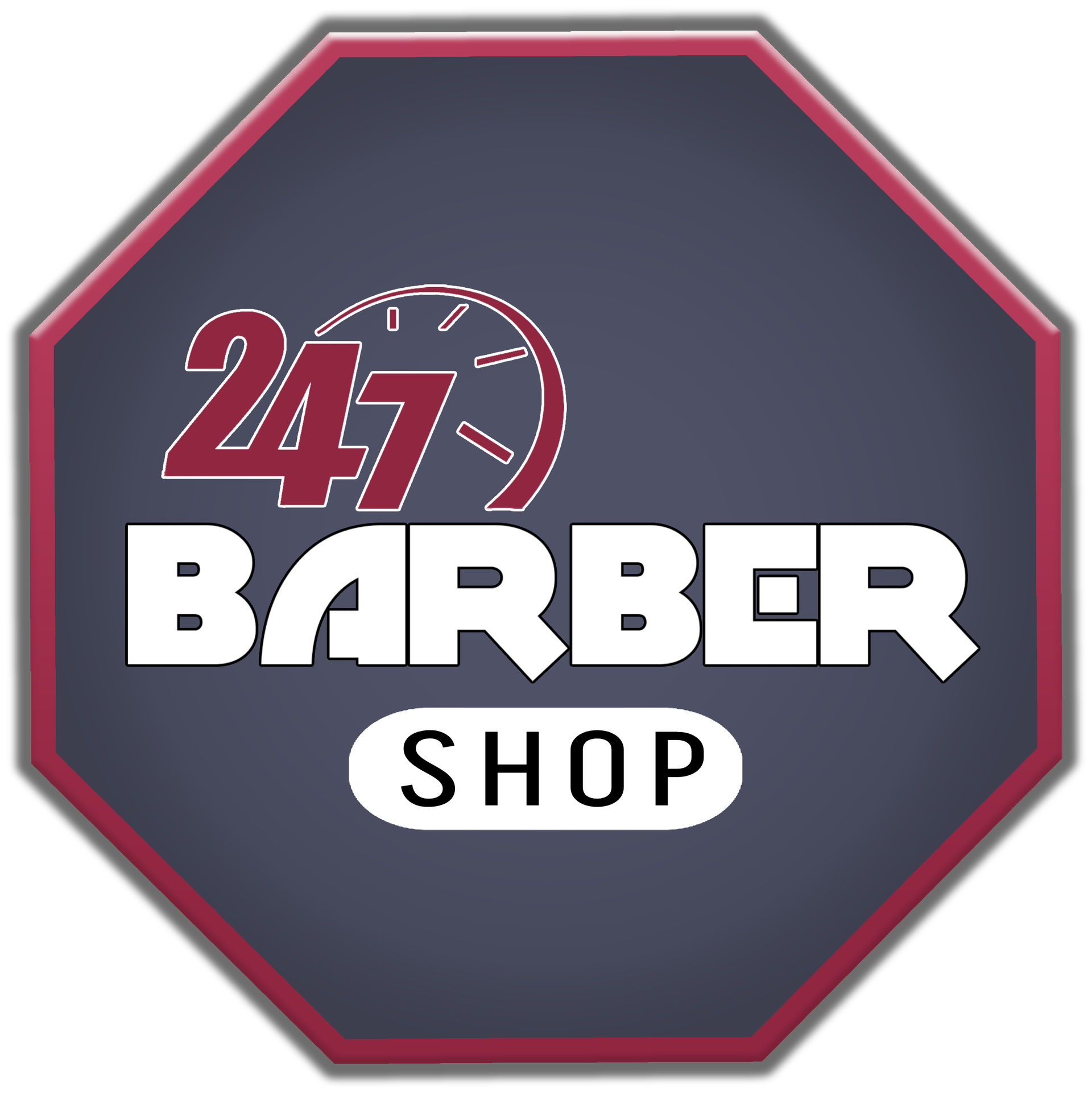 24/7 Barbershop logo